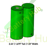2.4v 4/5Ax2 NiCD Battery Pack