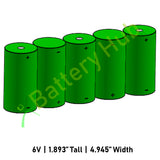 6v C Cell Row Of 5