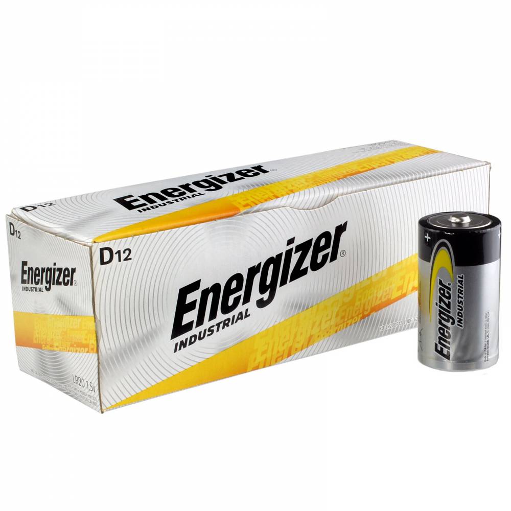 Energizer Industrial D Alkaline Battery 72/Case (EN95)