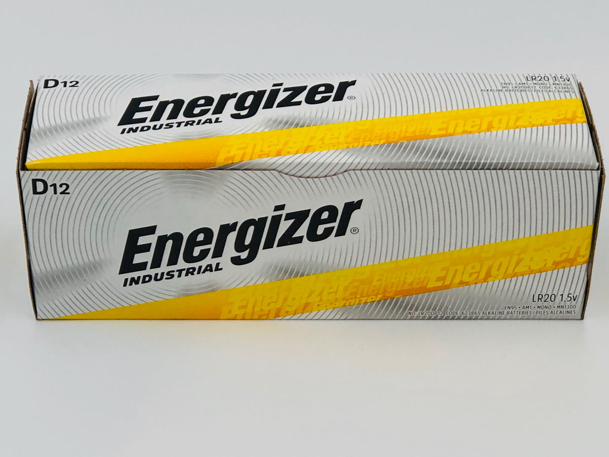 Energizer Industrial D Alkaline Batteries, 72 Batteries/Case LR20