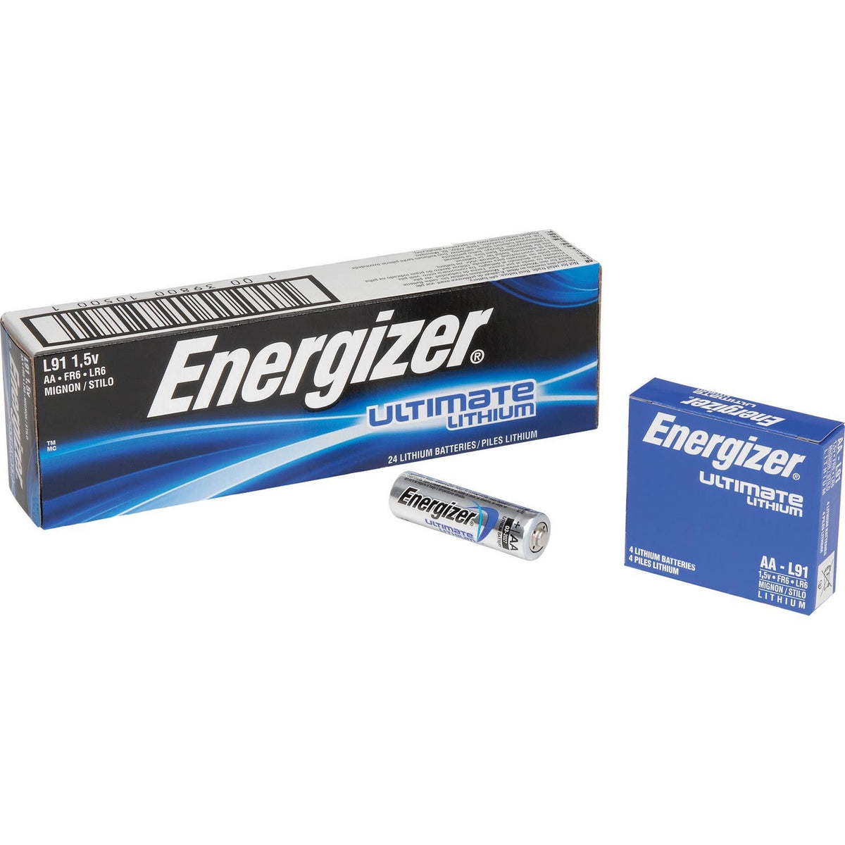 Energizer L91 Series L91BP-4 Cylindrical, Electronic, Non-Rechargeable  Lithium Battery, AA Battery, 3 Ah