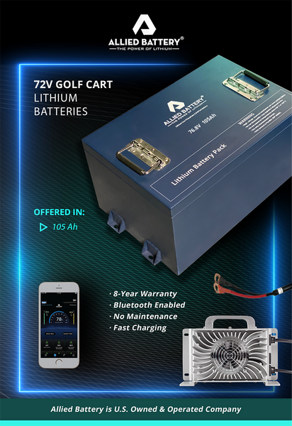 72V 105Ah Lithium Golf Cart Battery Pack