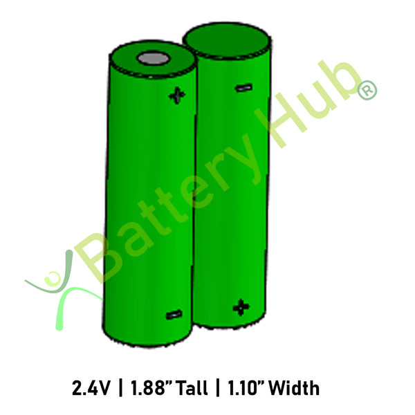 2.4v AAx2 row 17925 NiCD Battery Pack