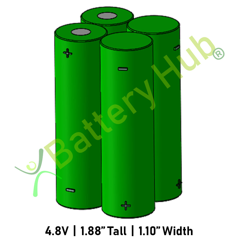 4.8v AAx4 Cube 17928 Battery Pack – Battery Hub Inc.