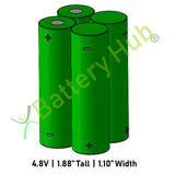 4.8v AAx4 Cube 17928 Battery Pack