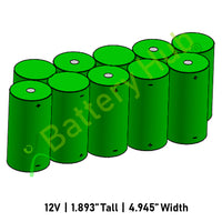 12v C Cell 2x5 Battery Pack