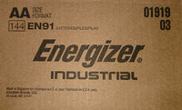 Energizer Industrial AA Alkaline Batteries, 144 Batteries/Case
