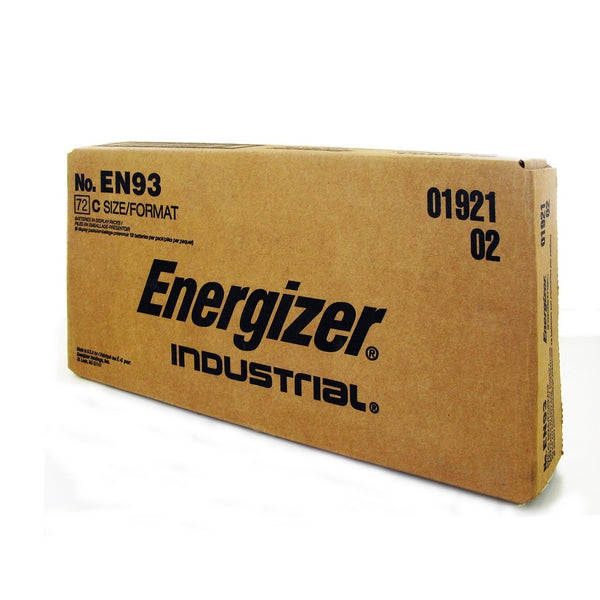 Energizer Industrial C Alkaline Batteries, 72 Batteries/Case LR14